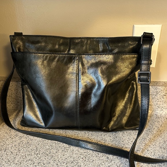 Margot All Black Leather Purse, Handbag - Picture 2 of 12